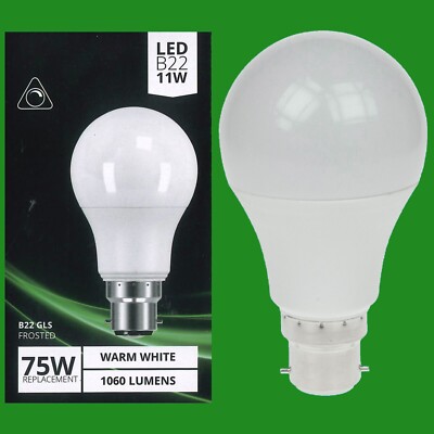 10x 11W Dimmbare LED GLS 2700k Warmweiß, BC B22 Glühbirnen Lampe