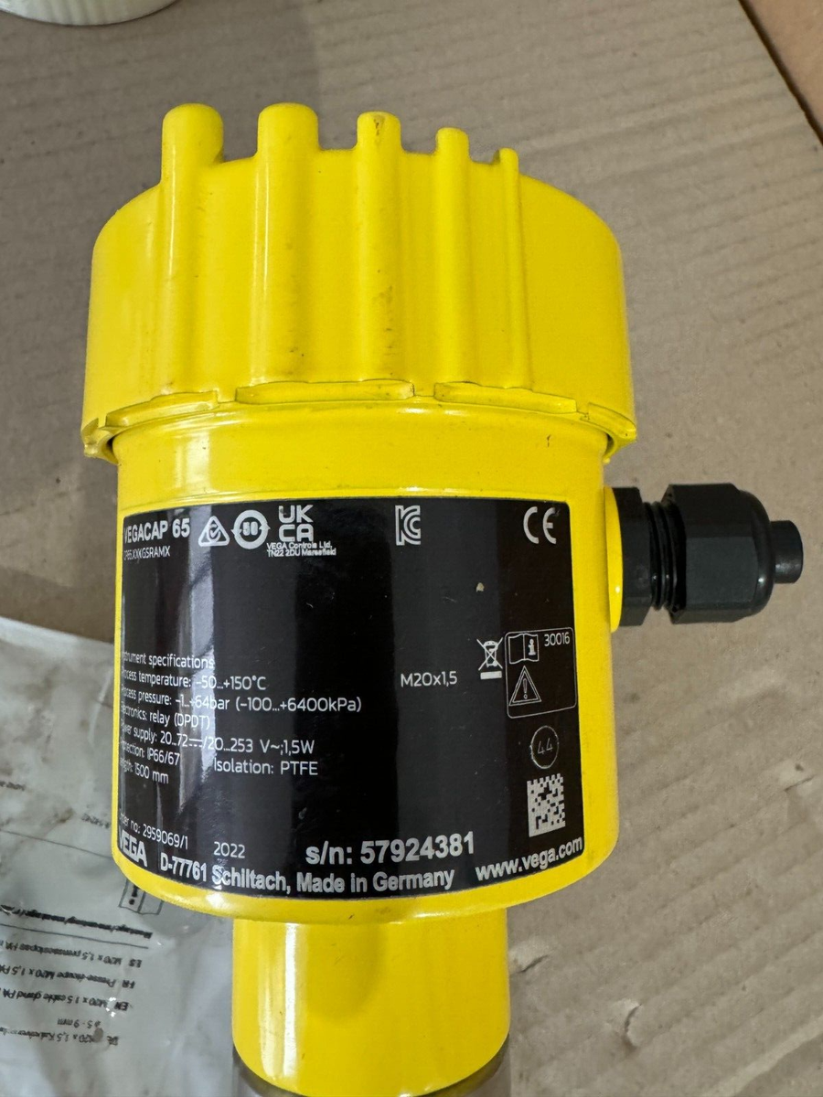 VEGACAP 65 Level Probe DPDT Out CP65.XXKGSRAMX - 1500mm Capacitive