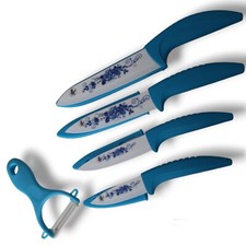 S-HubOla Keramik Messer Set 5Tlg. Kochmesser Allzweck Profi Scharf Küchenmesser 