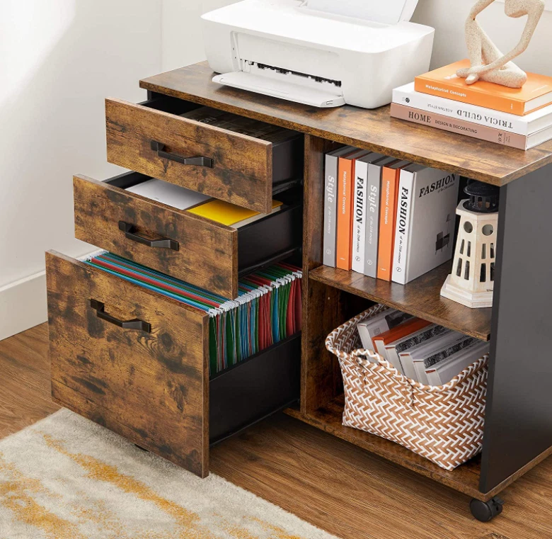 Industrial Filing Cabinet Office Storage Cupboard Rustic Printer
