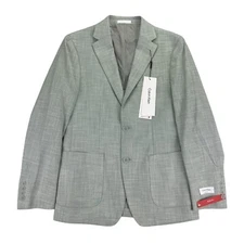 Calvin Klein Mens X Slim Fit Soft Solid Sport Coat Mint Green 40R