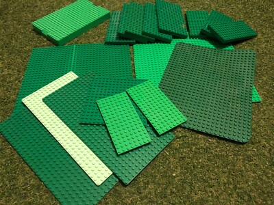 GREEN Lego Base Plate STUD Boards BUNDLE 32x32 32x16 8x16