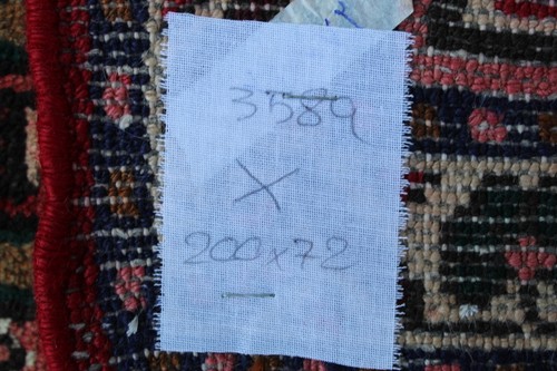 Vintage Hand Made Traditional Oriental Wool Faded Red Short Runner 200x72cm - Picture 13 of 13