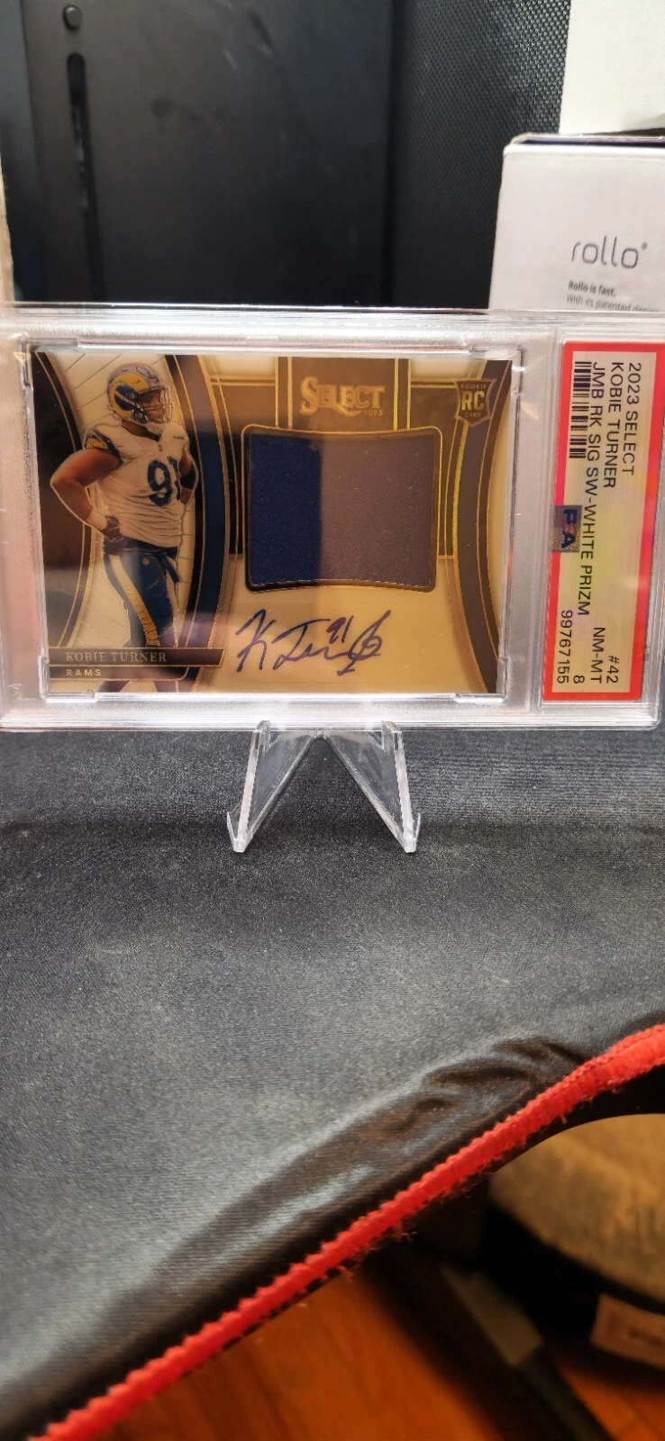 Kobie Turner Panini Select Jumbo Rookie Signature Swatches #42 White Prizm