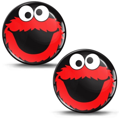 3D Aufkleber Rot Elmo Cookie Monster Motorrad Helm Auto Tuning Styling Teile KS