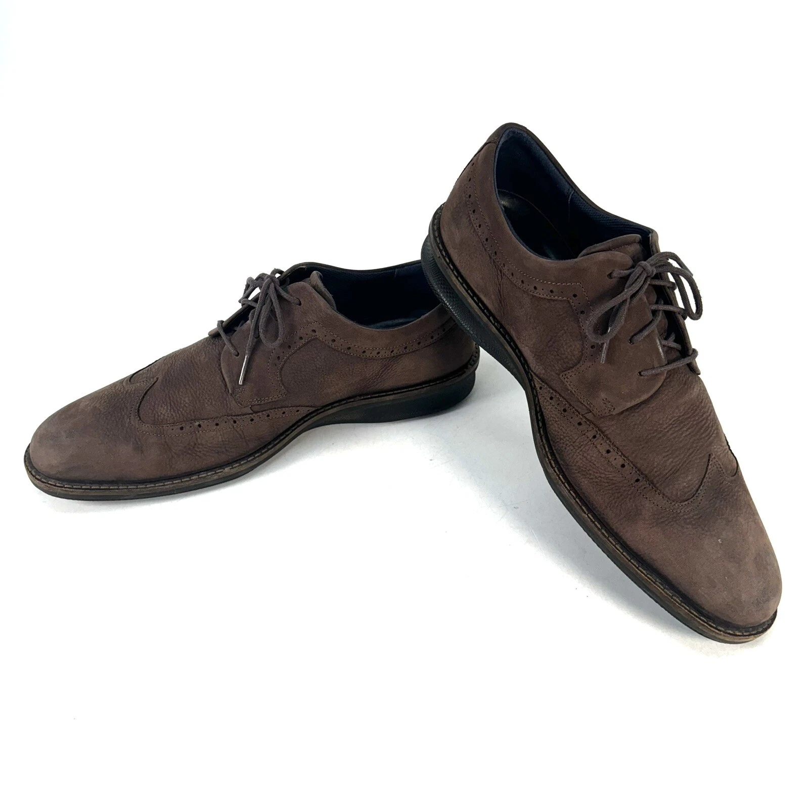 Oxford Ecco Kenton punta ad ala uomo taglia EU 46 pelle nabuk marrone
