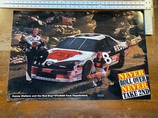 Vintage Red Dog Ford Thunderbird Kenny Wallace And The Red Dog NASCAR Poster NEW