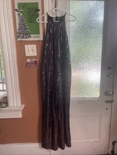 Anthropologie Maeve 12 Sequin Disco Jumpsuit Wide Leg Multicolor 70s  NWT