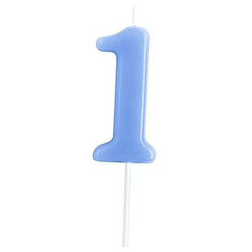1st Birthday Candle, 2.76” Big Size Number Candle for Cake Decoration,