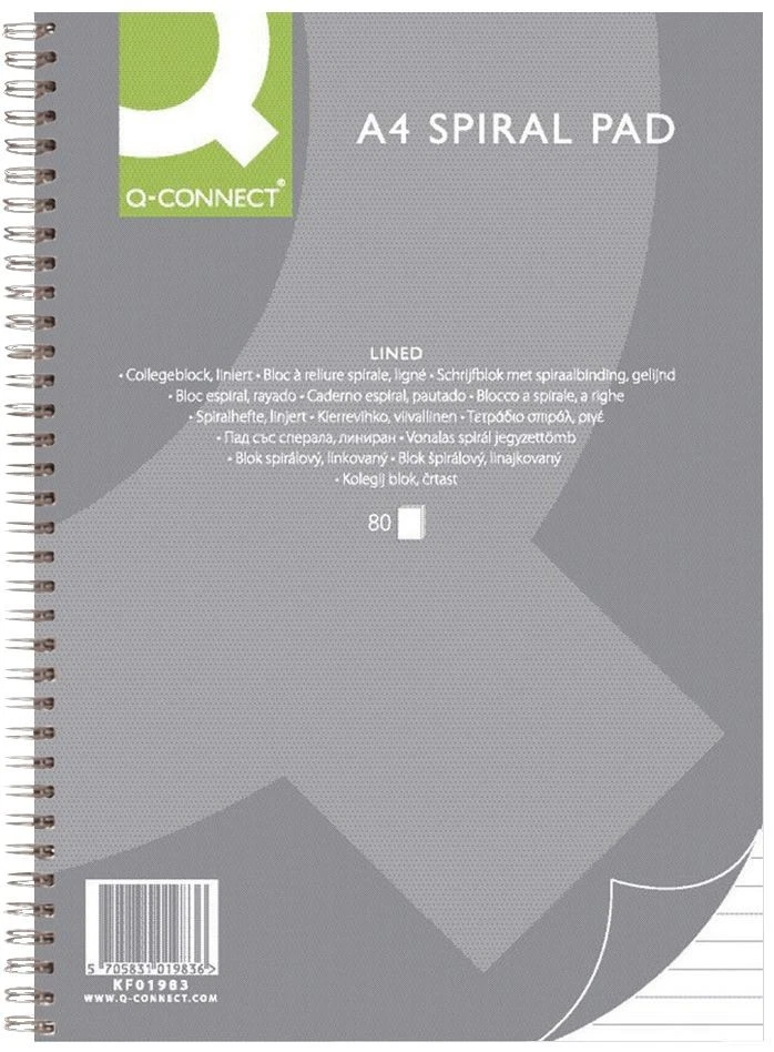 Q-CONNECT Collegeblock 80BL A4 lin. 70g