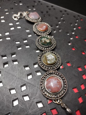 #ad #ad Vintage 7 Inch Stone And Metal Bracelet $26.65