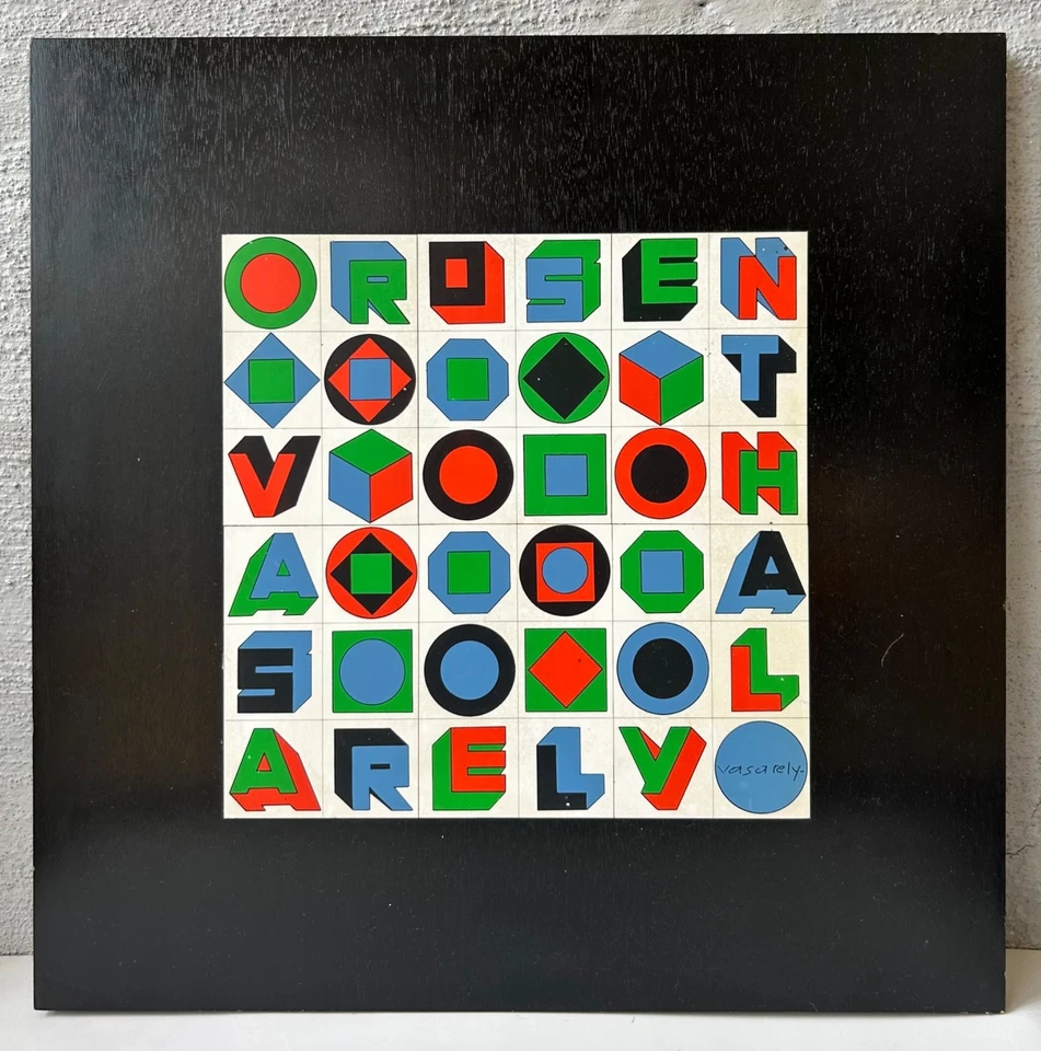 Siebdruck von Victor Vasarely Komposition für Rosenthal 1976 Limited 1000 Stück - Bild 2 von 4