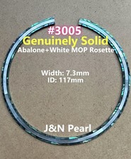 JNNPEARL Abalone Flamed Rosette,Guitar Inlay,Genuinely Solid,ID117mm 1 set, 3005