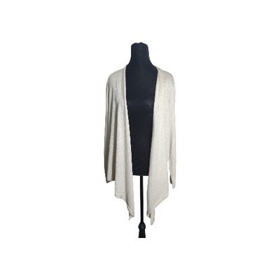 J Jill NWT 1X Pebble Open Waterfall Front Cardigan Neutral Scandi Girl Lagenlook