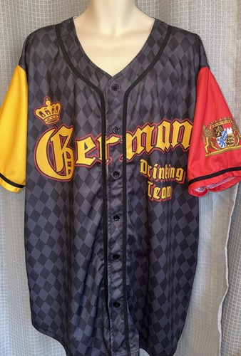 USA DRINKING TEAM, German Drinking Team Shirt 4XL, Short Sleeve, Button VGC. HNG