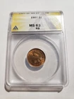 1907 Indianhead Penny MS 63 RB by ANACS