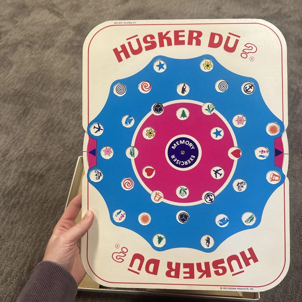 Vintage 1970 HUSKER DU Memory Game Complete Original Pieces  NICE - Image 3 of 4