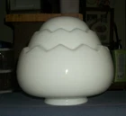 ANTIQUE VINTAGE 30s ART DECO SCULPTED ACORN MILK GLASS CEILING LIGHT GLOBE