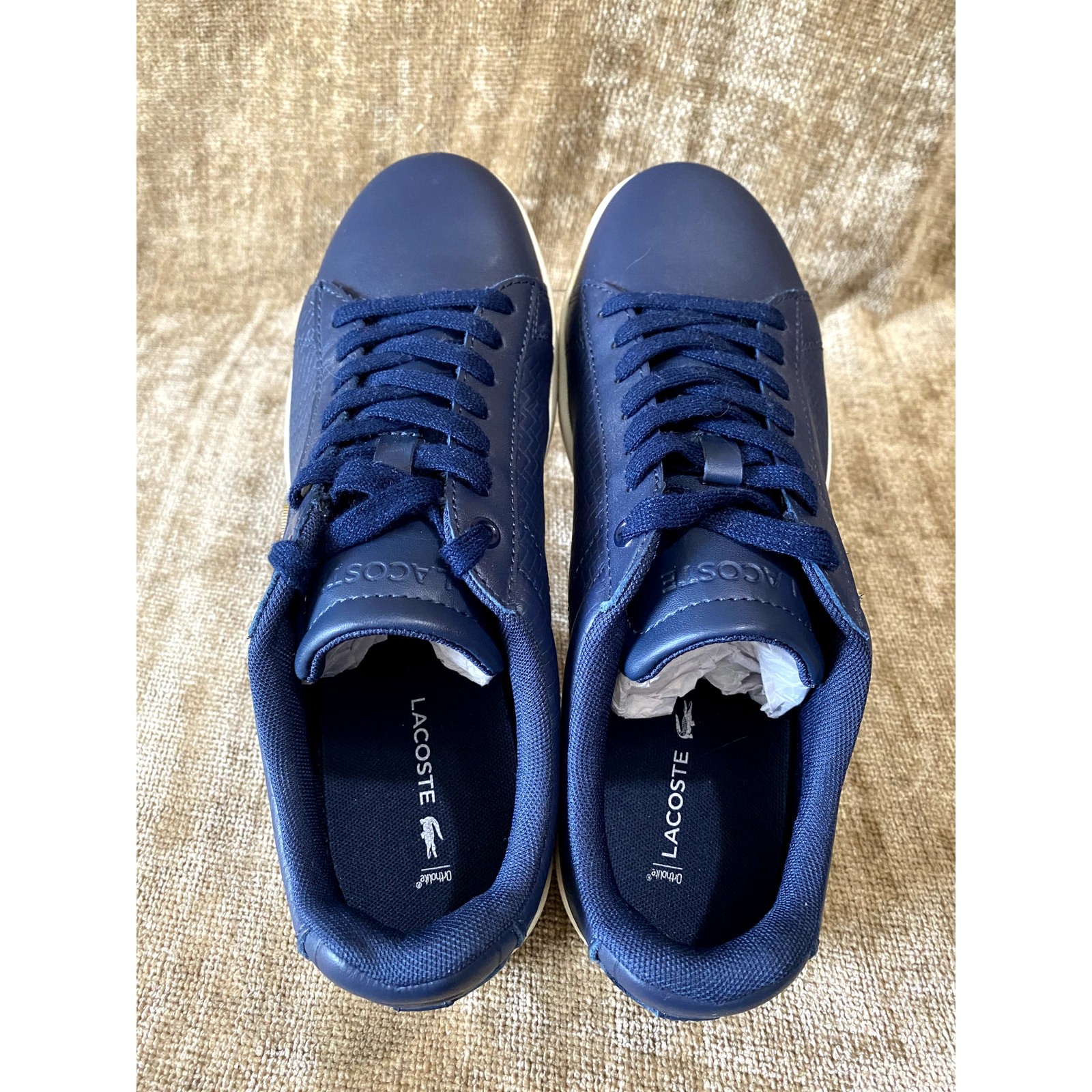 Lacoste Women's Carnaby Evo Navy Sneakers Size 7.5 – Ortholite Comfort image 3