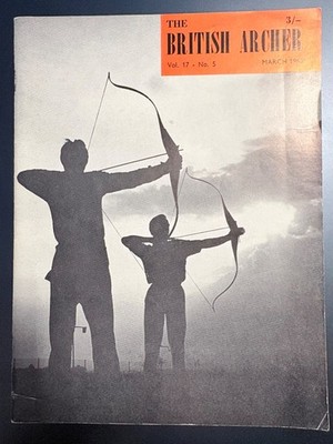 The British Archer Magazine Mar 1966 Vol.17 No.5 Cover Essex Clout Championships