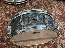 Craviotto Custom Shop 14x5.5” Solid Maple Snare Drum & Case, Black Diamond Pearl