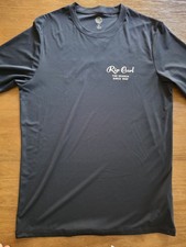 Rip Curl T Shirt UPF 50 Surf Graphic Front Back Dark Blue Rash Guard Medium
