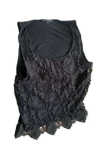 Canotta blusa donna usata con cavi e gauge in pizzo taglia Med Boho - Foto 2 di 11