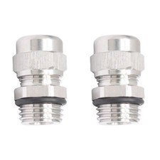2 Pack 3/8 inch NPT Stainless Steel Cable Gland Waterproof Adjustable 4-8mm
