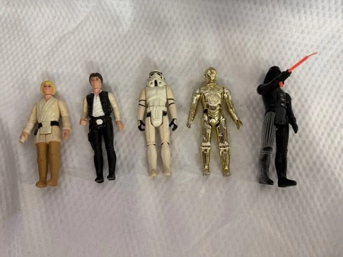 Original Kenner Star Wars Action Figures Luke, Han, trooper, C-3PO, Darth Vader