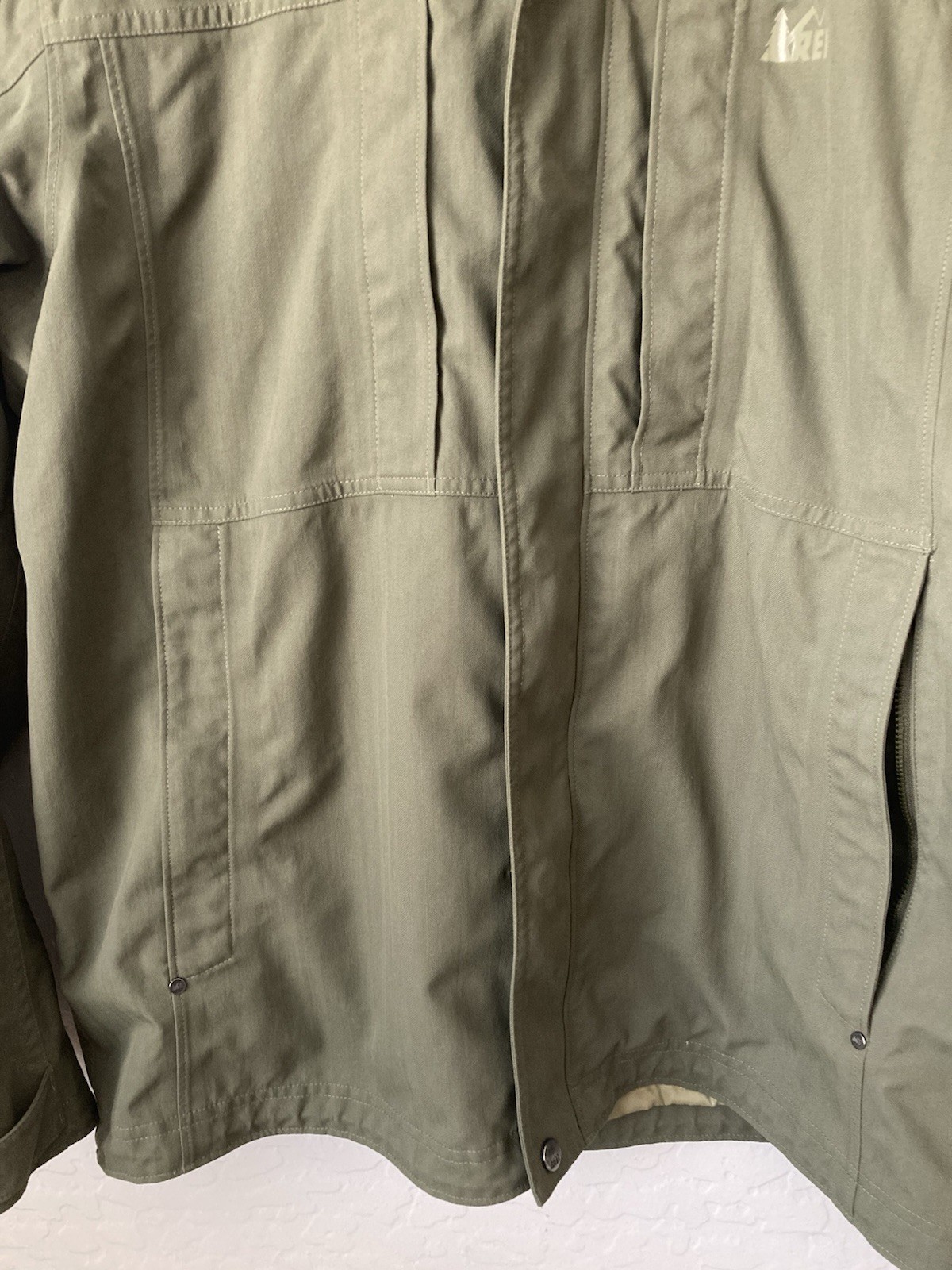 REI Jacket E1 Elements Full Zip Hooded Jacket Gre… - image 5