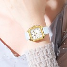 CURREN Women Rectangle Watch Fashion Elegant Rhinestone Wristwatch Pink Watches