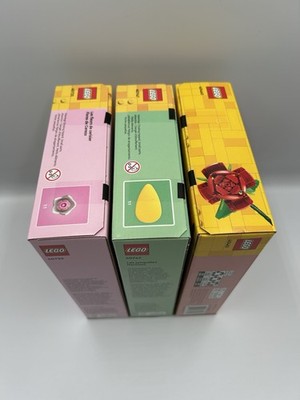 Lego Botanical Flowers Lot of 3 Blossoms 40725, Daffodils 40747