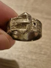 Antique Vintage Sterling Silver Belt Buckle Ring
