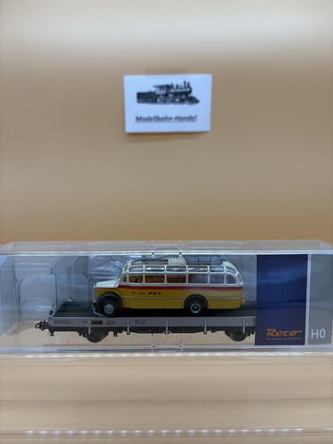 H0 Roco 66671 Rungenwagen der SBB mit Sauer-Bus OVP | Condition: Neu