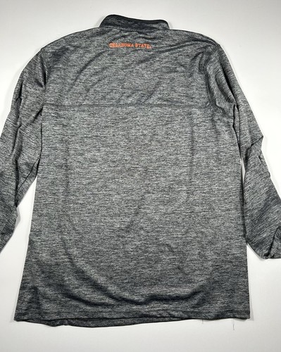 Oklahoma State Cowboys Colosseum 1/4 Zip Pullover Mens M Charcoal Light Weight - Picture 12 of 12