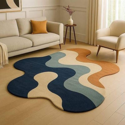 Handmade Rug | Irregular Rug | Wool Rugs | Living Room Rug | Tufted A366
