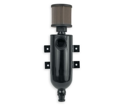 Earl's Performance CT100ERL Oil CATCH CAN W/AN O-RING INLET & FILTER Black