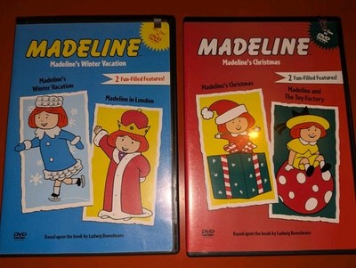 Lot of 7 Madeline DVDS: Christmas, Easter, Winter, Dog Stories