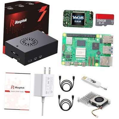 Starter Kit for Raspberry Pi 5 16GB RAM-Pre-Loaded with 256GB Edition 
