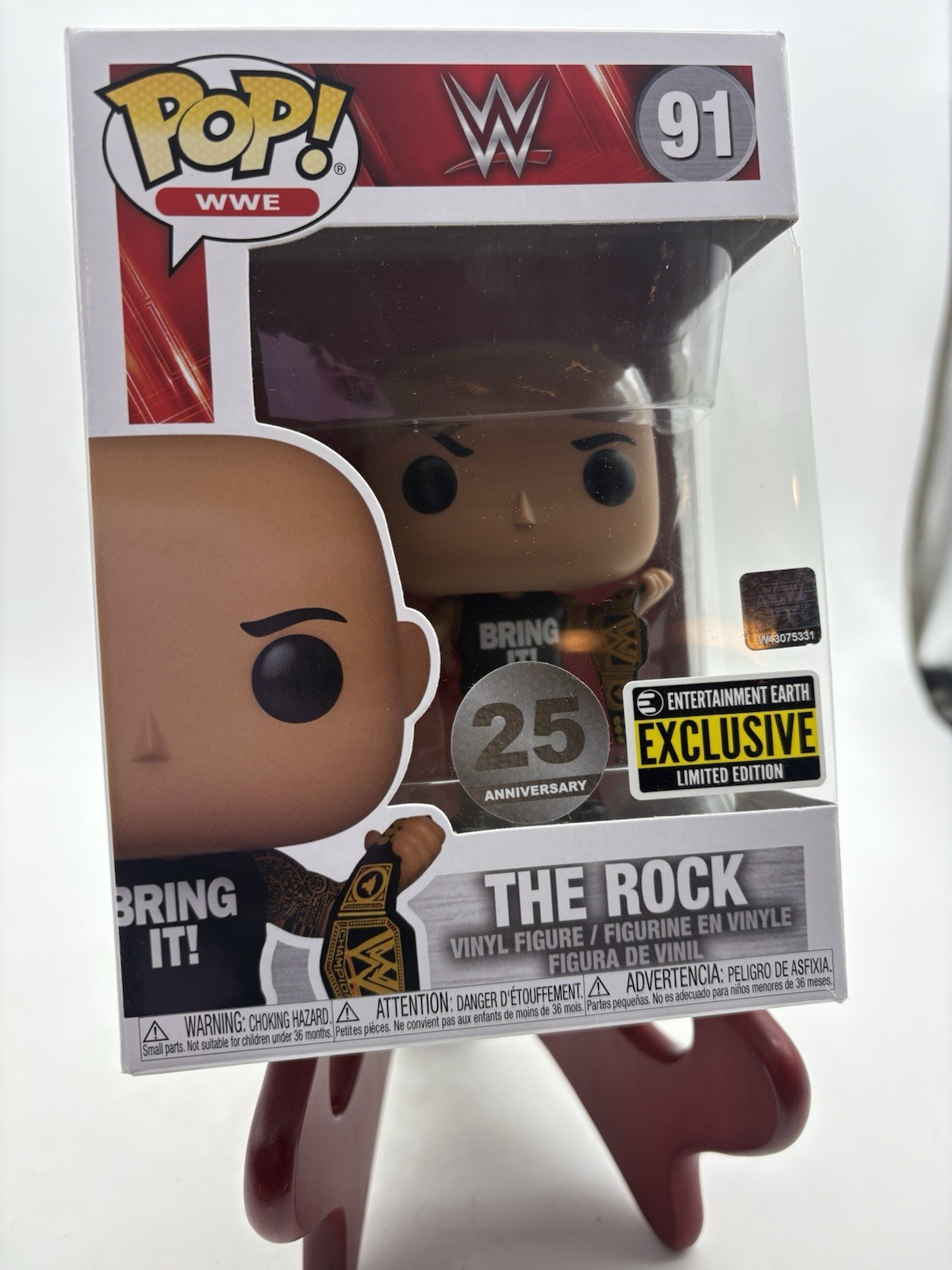 Funko Pop! The Rock Wwe Entertainment Earth Exclusive Limited Edition #91