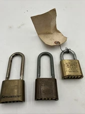 Antique Sesamee Corbin Combination Locks Lot Of 3 With Combinations