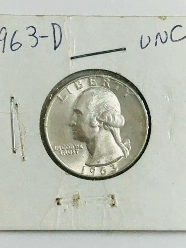 1963-D Washington Silver Quarter 25c Unc MS