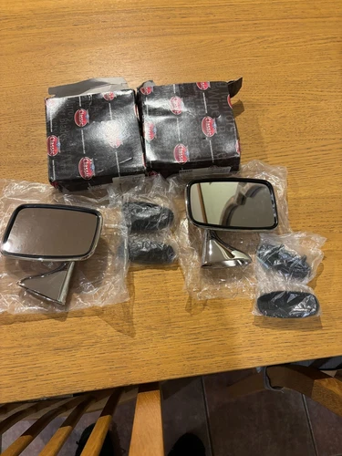 CLASSIC MINI CHROME DOOR MIRRORS (PAIR OF) - FLAT GLASS - TEX - M68990/M68991