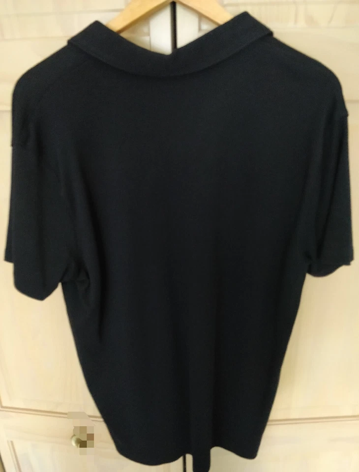 Black Casual Dress 3-Button Short Sleeve Large L mens boys polo Shirt 100 Cotton - Image 3 of 4