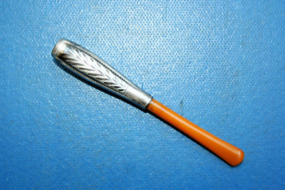 VINTAGE, cigarette holder, old, pebbled, 800 silver, hallmarked