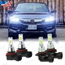 For Honda Accord 2008-2017 4x 6000K White LED Headlight High-Low Beam Bulbs Kit