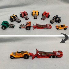 9 MICRO MACHINES TUFF TRAX TRACTOR PULL SLED MONSTER TRUCKS SASSY MASSEY GALOOB
