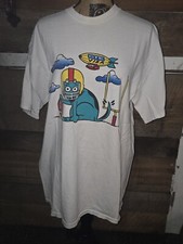 Vintage 90s GTE VISA Football Dog Pop Art Shirt Size XL Single Stitch