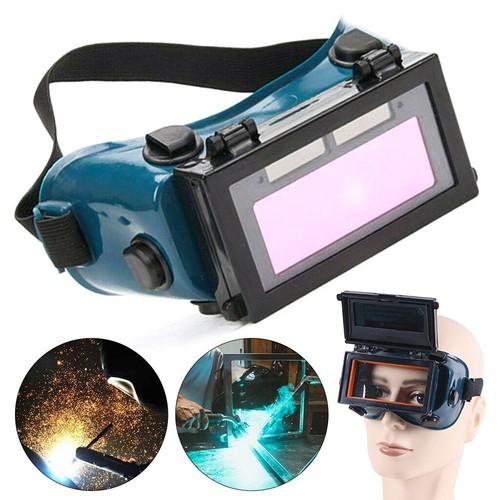 Solar Powered Auto Darkening Soldering Eyeglass Eyes Goggle Welding