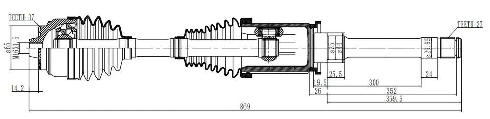 Conjunto de eje CV derecho 31607606026 para BMW 550i GT 750i 750Li xDrive Alpina B7 Foto 2 de 2